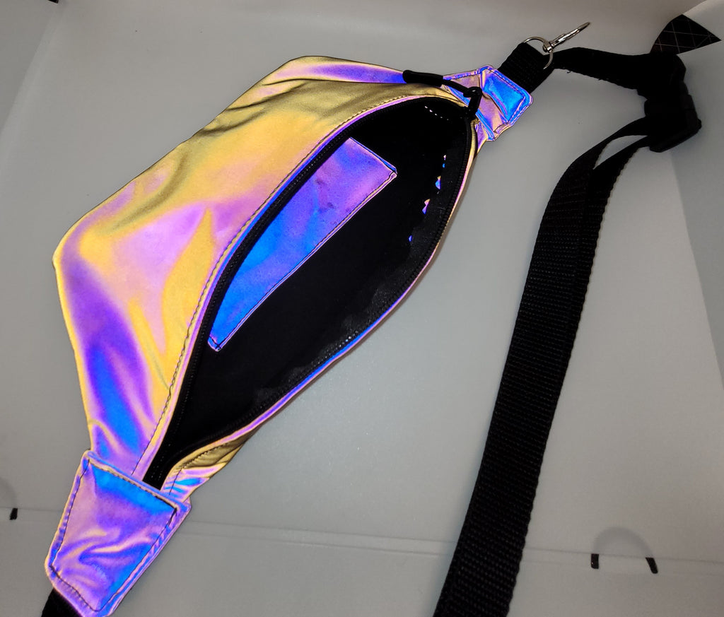 Reflective Mini Fanny Pack – Handmade Adjustable Waist Bag