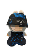 Handmade Mini Jumpsuit with Bucket Hat – Black Panthers - Fits 15–17 cm or Dress and Bow Collectible Dolls
