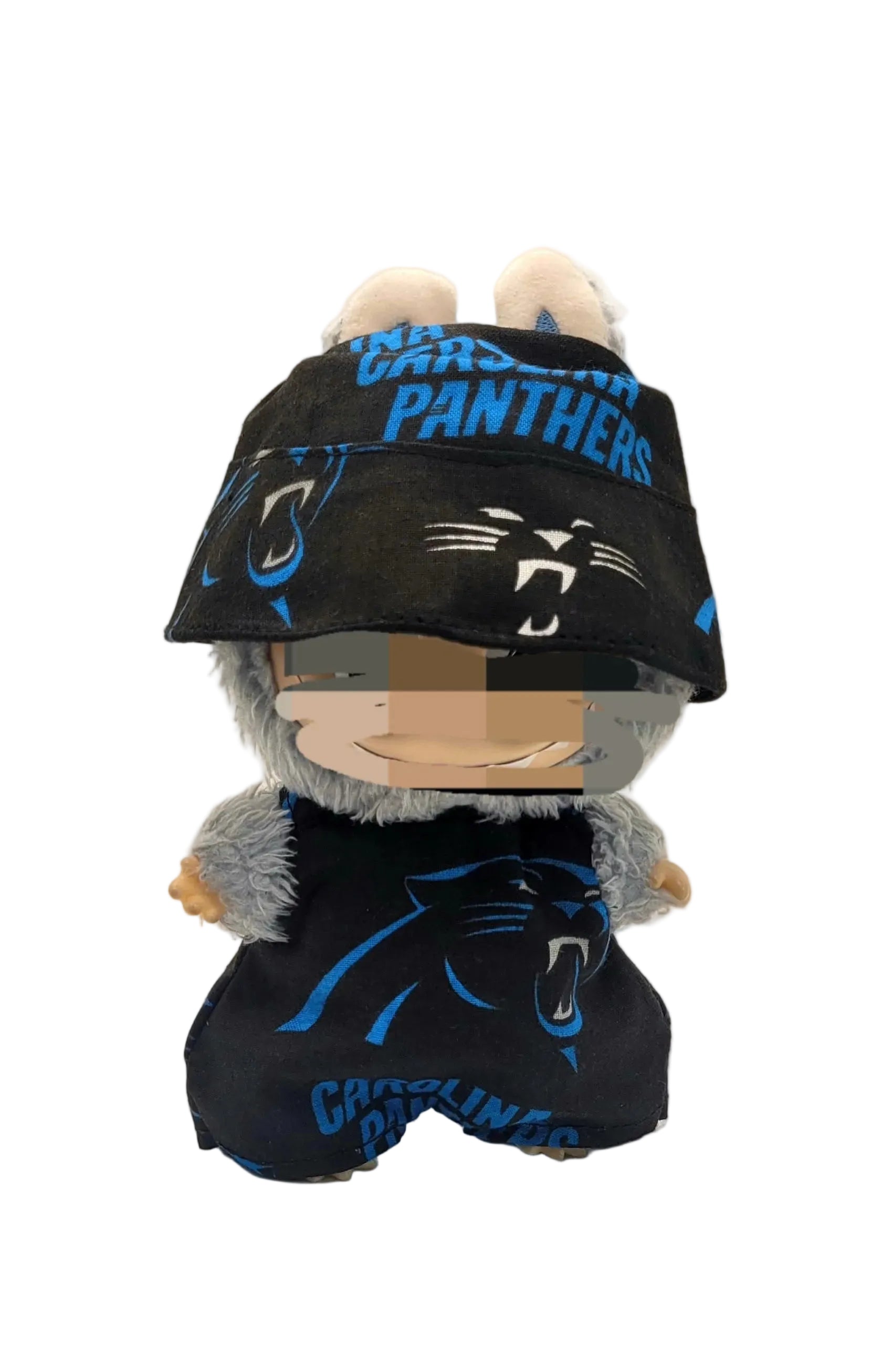 Handmade Mini Jumpsuit with Bucket Hat – Black Panthers - Fits 15–17 cm or Dress and Bow Collectible Dolls