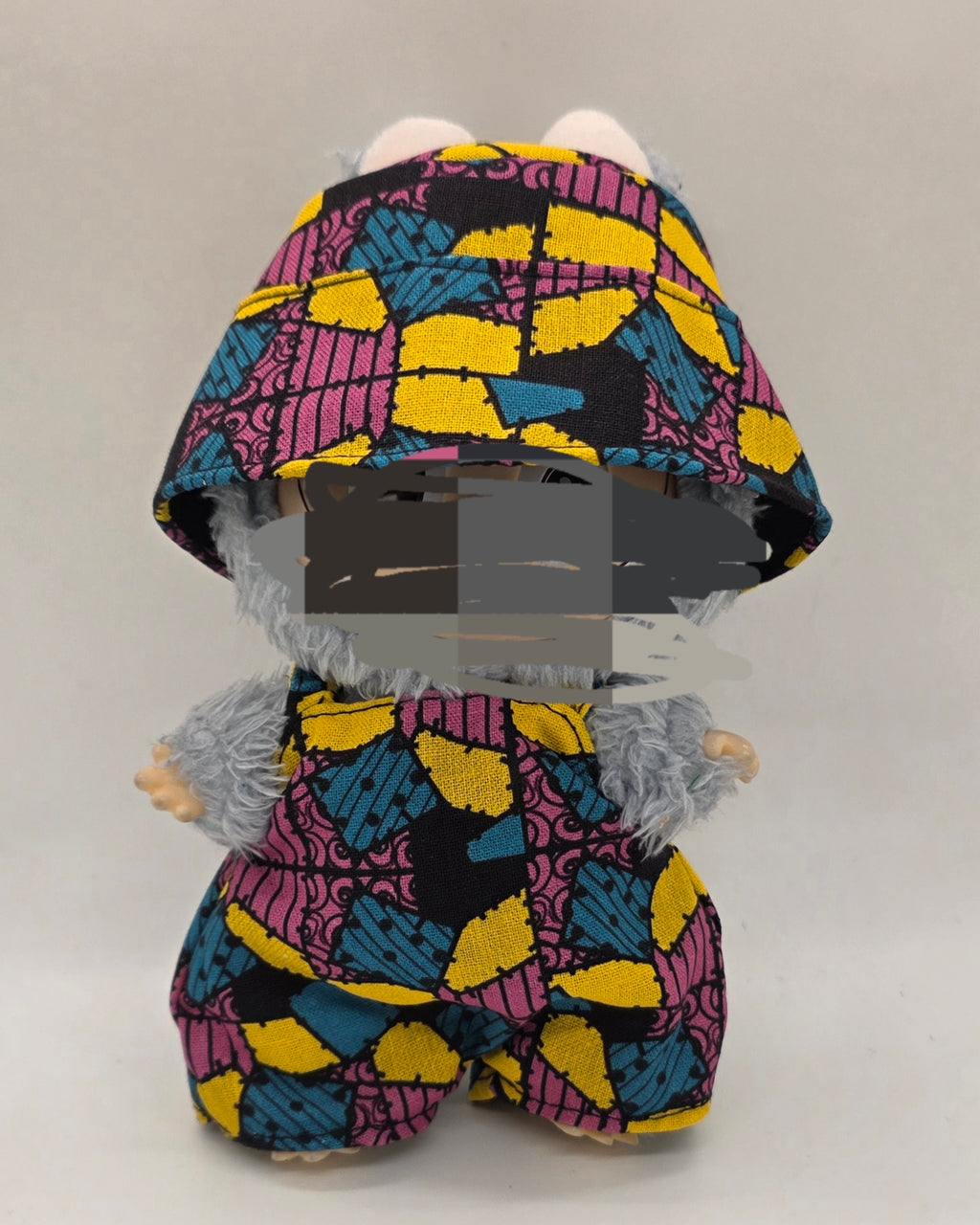 Handmade Plush Doll Outfit – Overalls & Hat Set - SALLY PATCHES  | Custom Mini Doll Clothing | Artisan Sewn Outfit