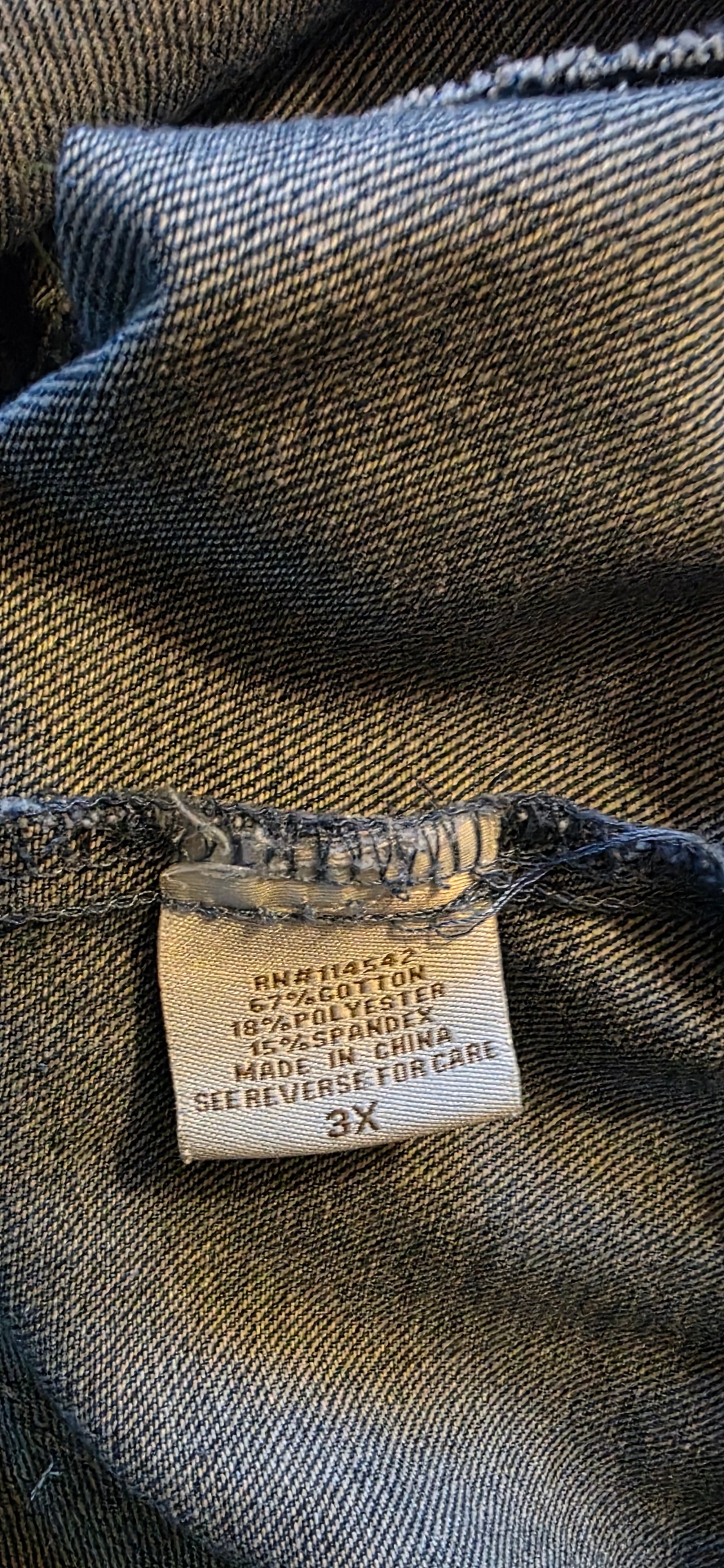 Virgen De Guadalupe denim Blue jacket Sz 3X /embroidered 3D Apliques with Rhinestones