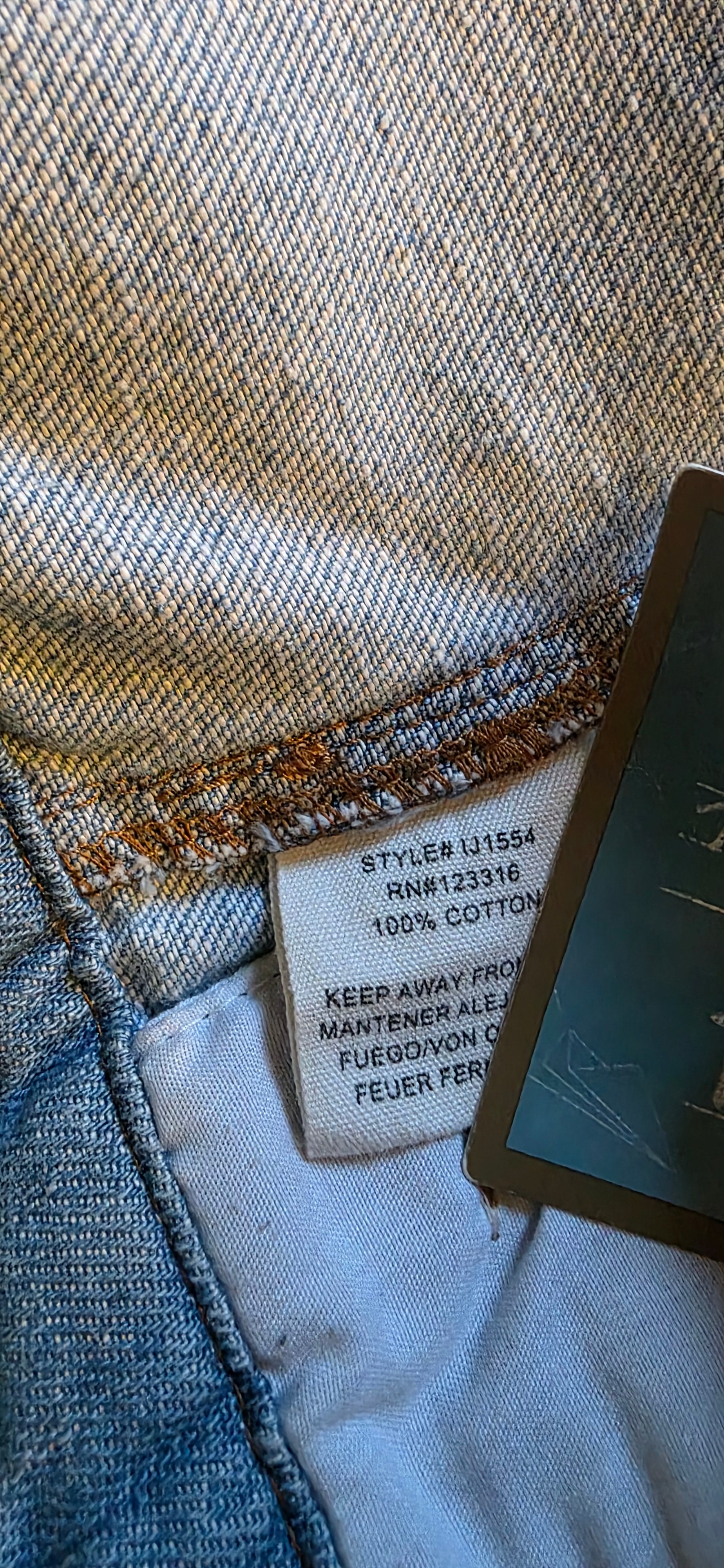 Virgen de Guadalupe denim women's vest size Large with embroidered 3D Apliques and rhinestones